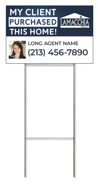 Wire Stake and Agent Photo Panel Unit, 12h x 18w, 4mm Corrugated Plastic